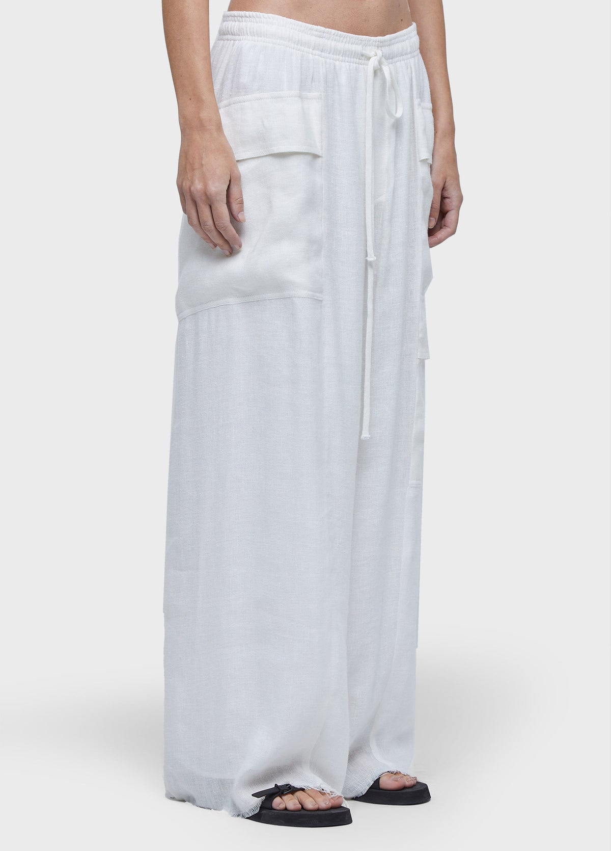RECYCLED LINEN OVER STREET PANTS