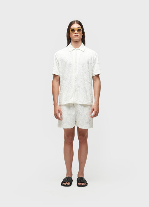 MEN'S TERRY GARDEN PARTY SHORTS OFF-WHITE