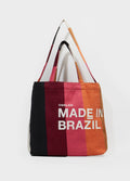 Bolsa Tote Stripes Color Marrom Rubi – Osklen – foto 1