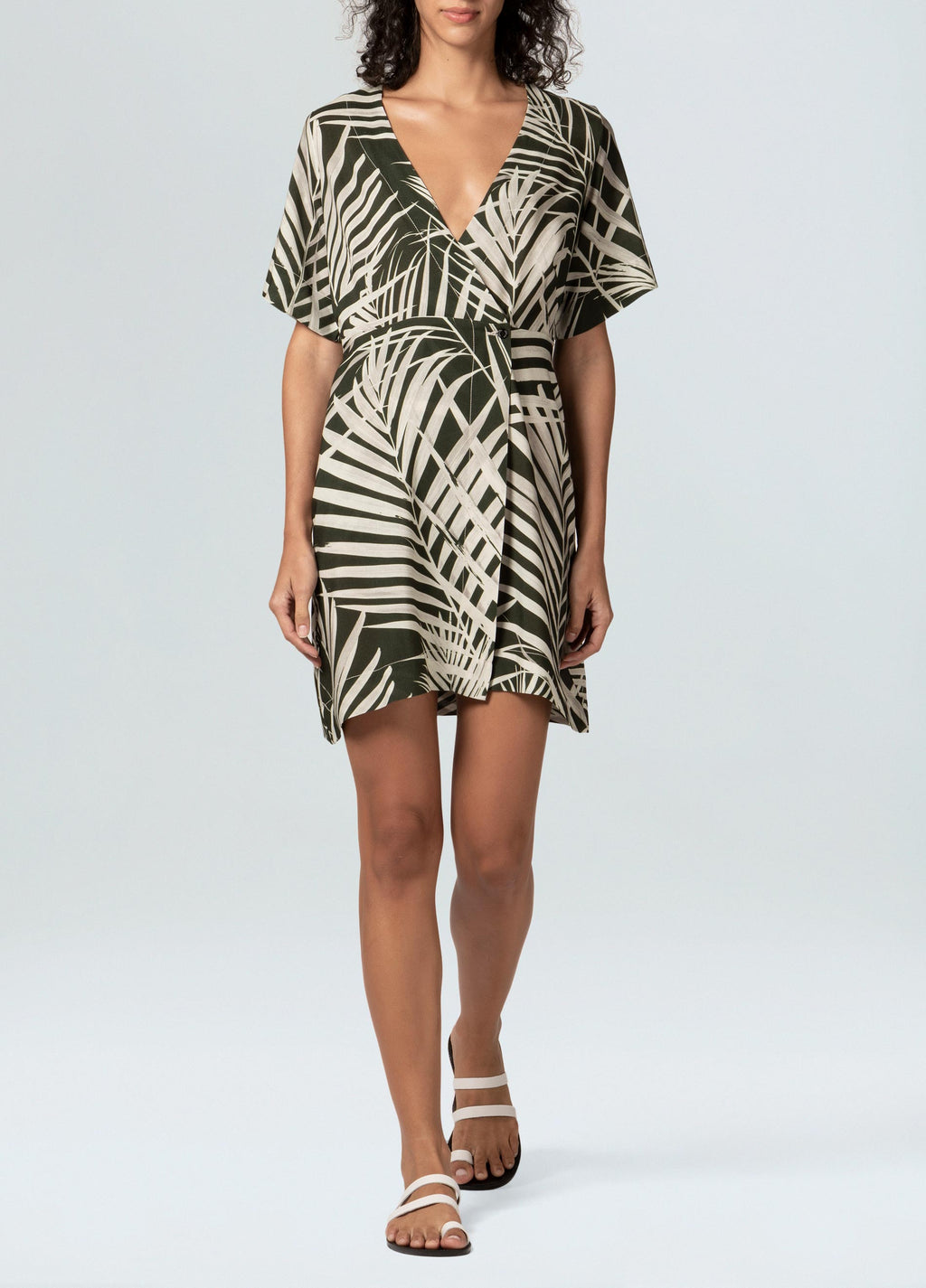 SHORT INVERSE PALM LEAF DRESS