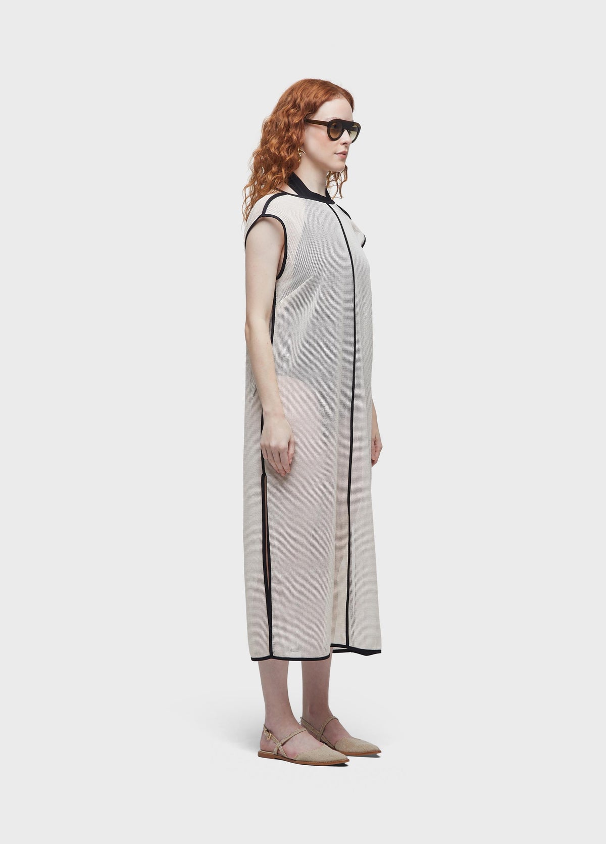 BIAS MESH DRESS