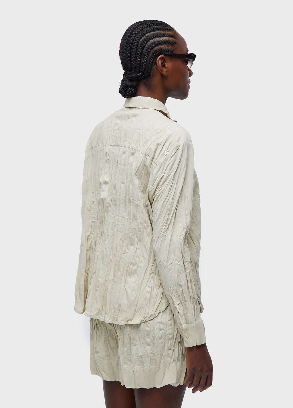 SHIRT LS WRINKLED COTTON POPLIN