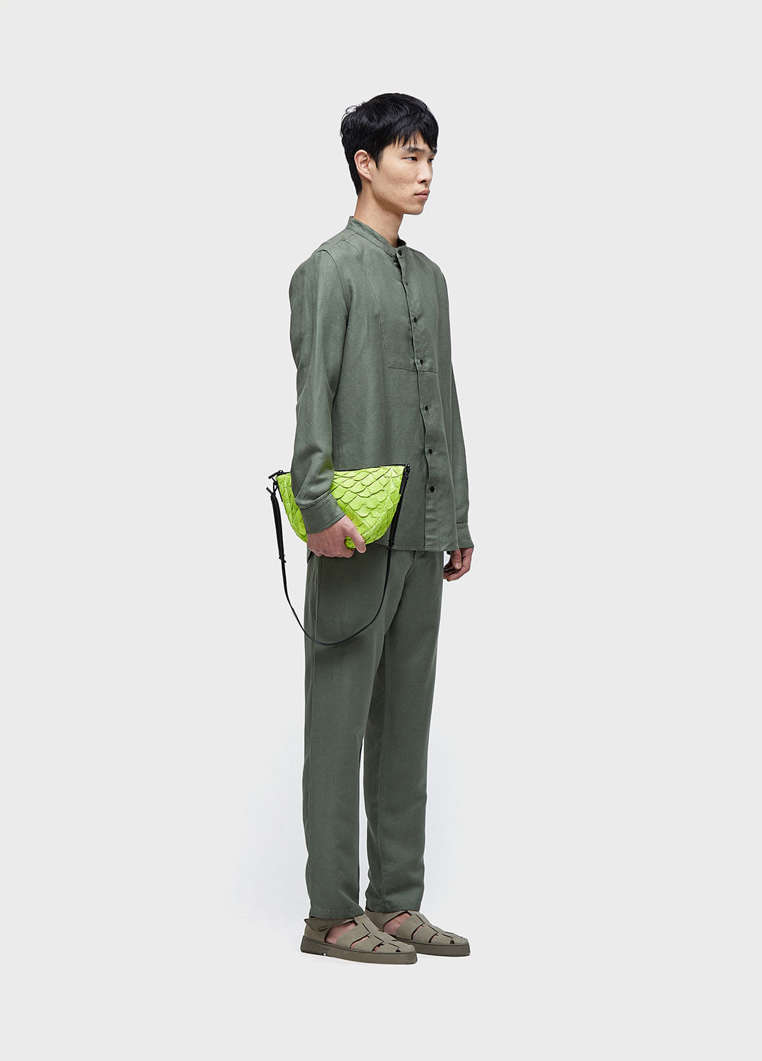 FLUID LINEN TAILORED TROUSERS