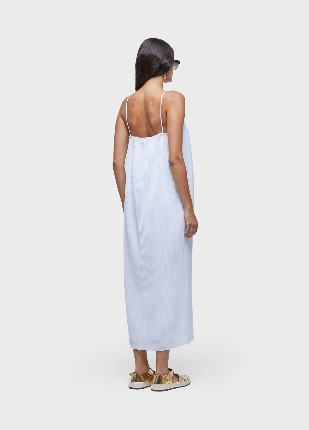 PLEATED STRAPPY DRESS