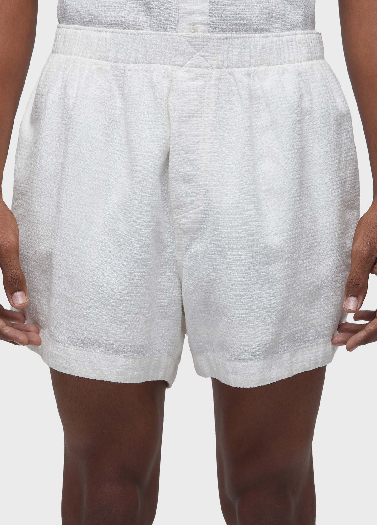 PAJAMAS SHORTS WITH TEXTURED COTTON