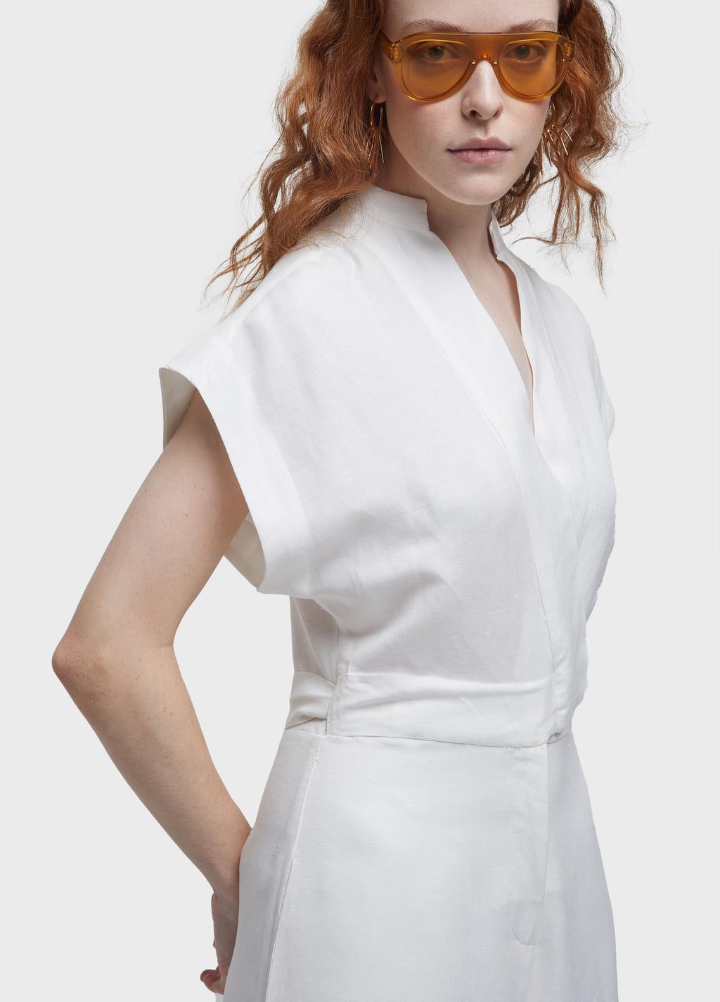 TIE-FRONT JUMPSUIT