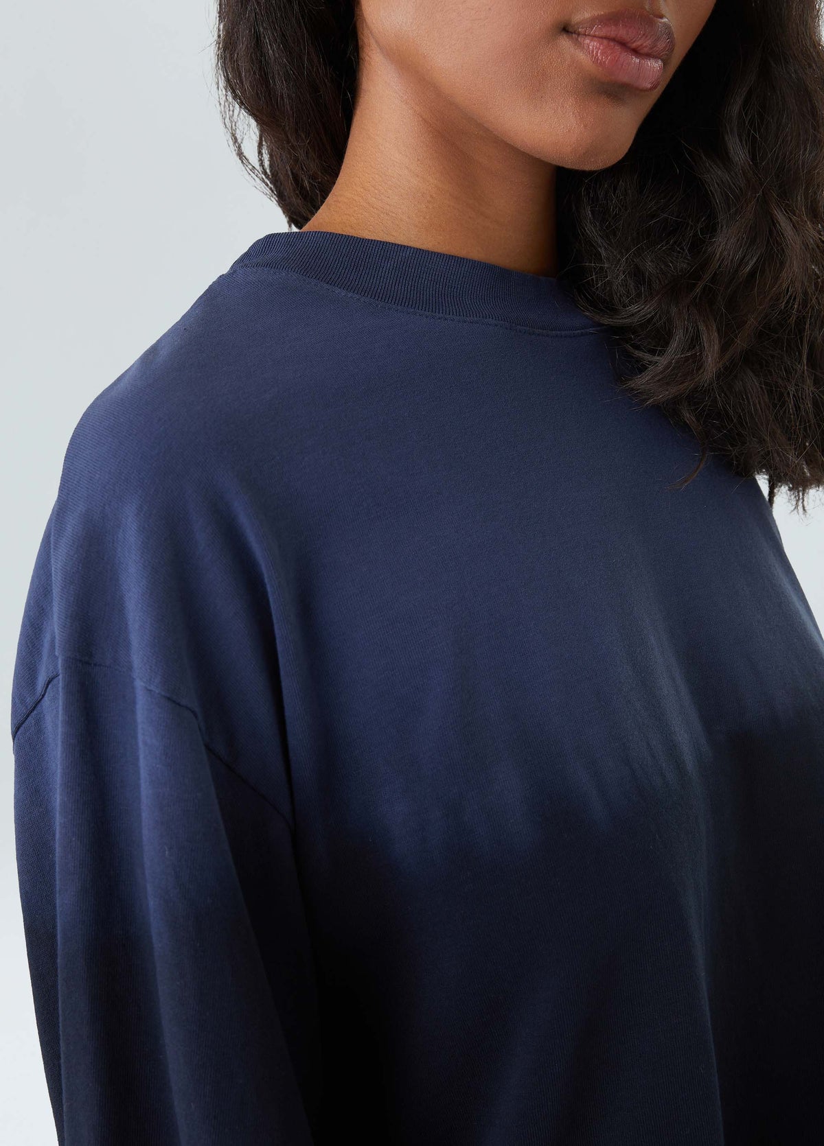 TIE-DYE BLUES LONG SLEEVE BLOUSE