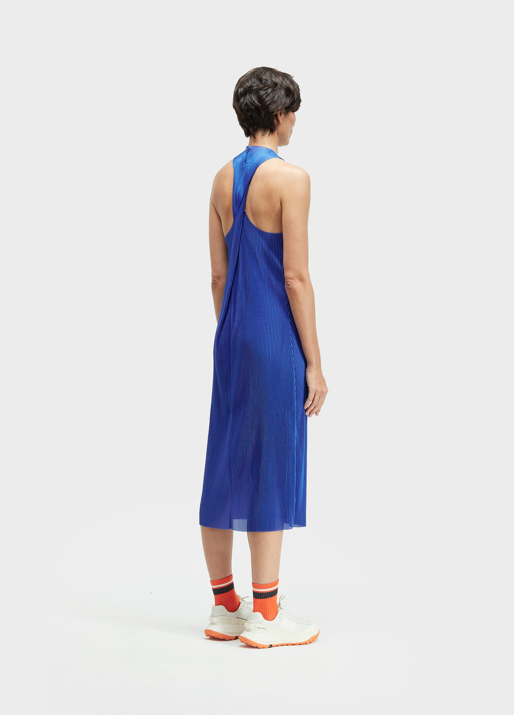 Vestido Midi Plissé Torcido Azul Sea – Osklen – foto 4