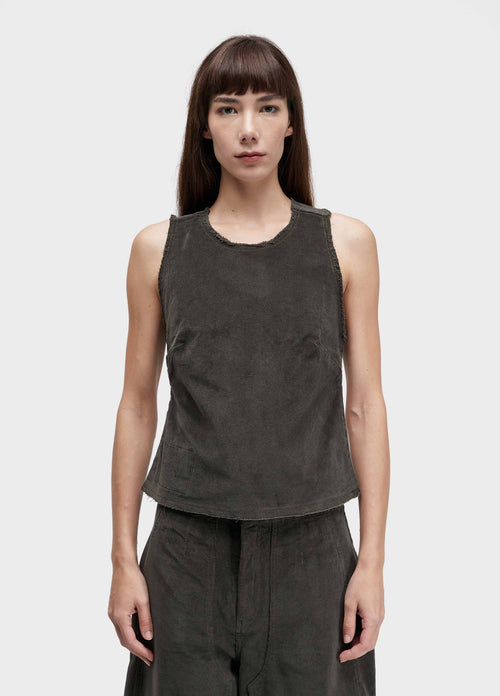 DENIM HALTER NECK TOP