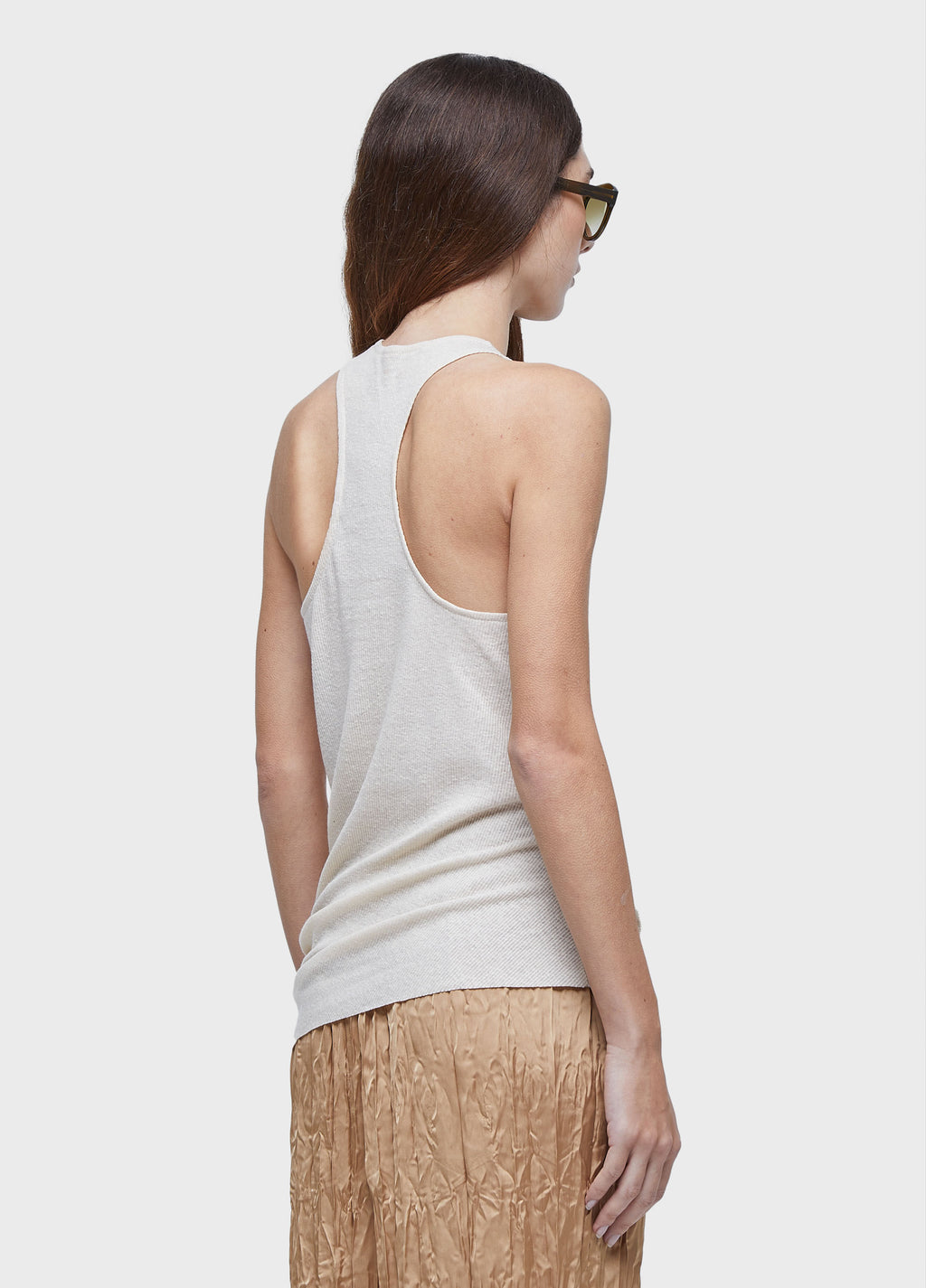 LIGHT RIBBED ASYMMETRIC TANK TOP