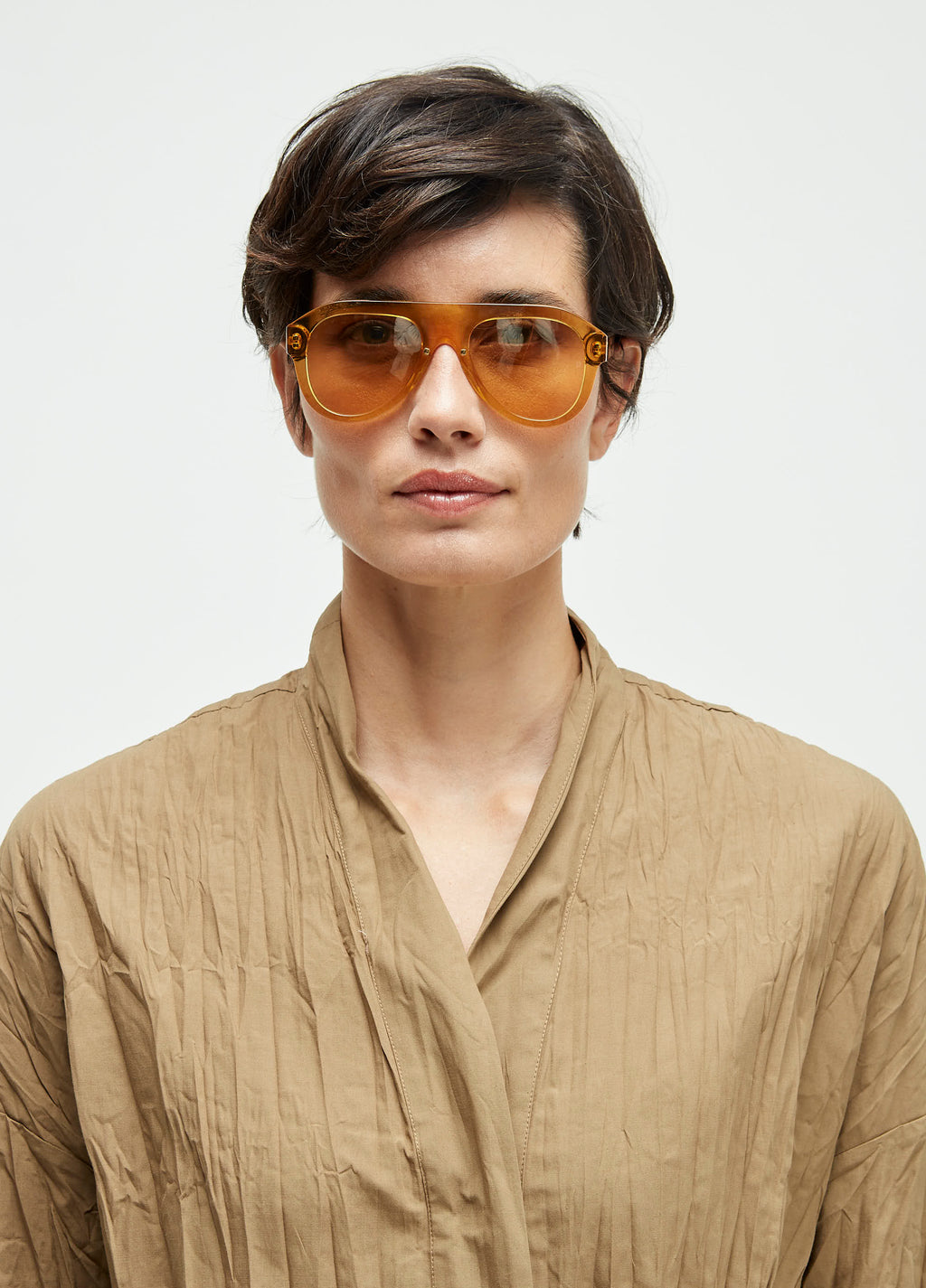Camisa ML Tricoline Wrinkled Cacau – Osklen – foto 3