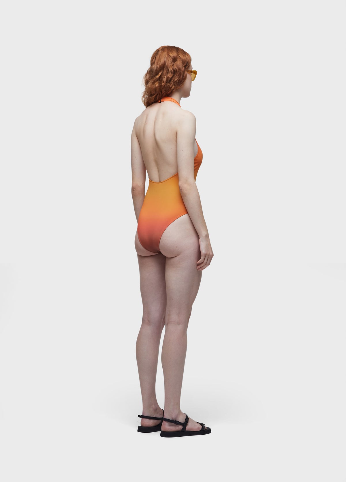 SUNSET HALTER ONE-PIECE SWIMSUIT
