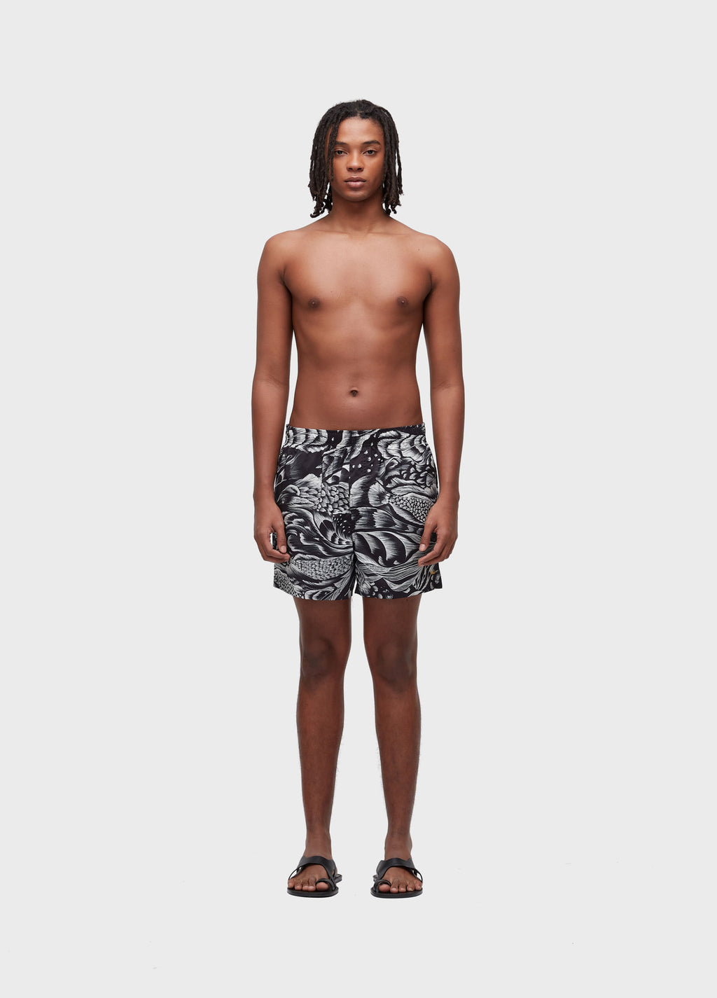 PIRARUCU BLACK/SAND BEACH SHORTS