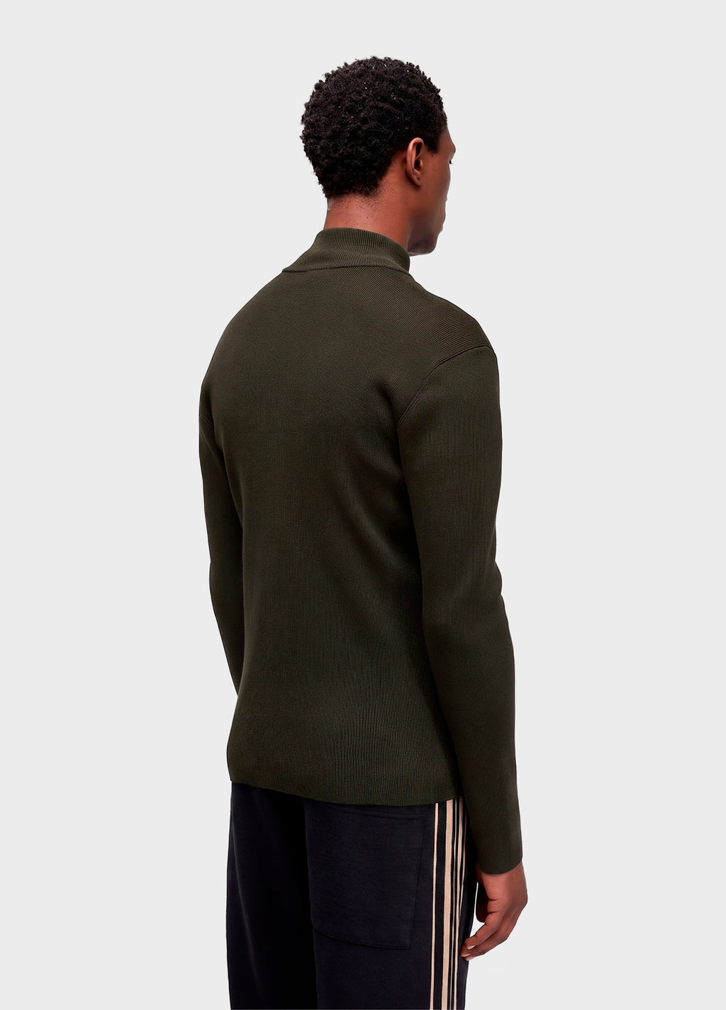 COTTON KNIT ZIPPED SWEATER