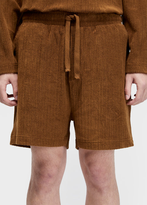 RIBBED TERRY BERMUDA SHORTS