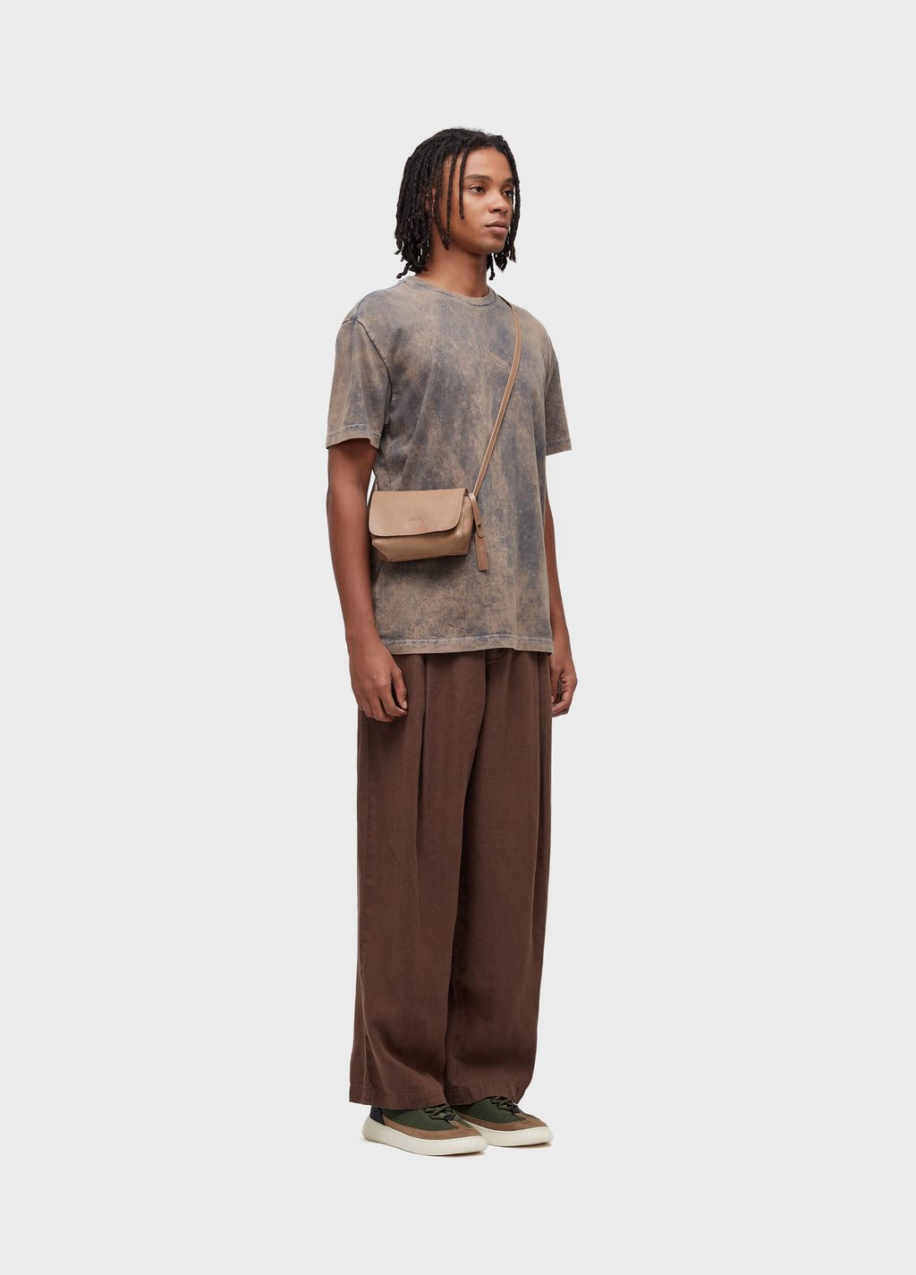 ACID RUST CONTRAST STITCH SHORT SLEEVE T-SHIRT