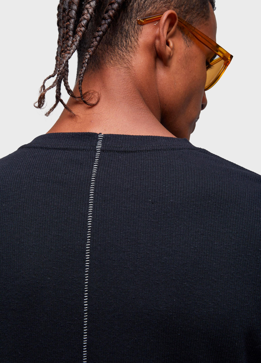 LIGHT RIB KNIT SHORT SLEEVE T-SHIRT
