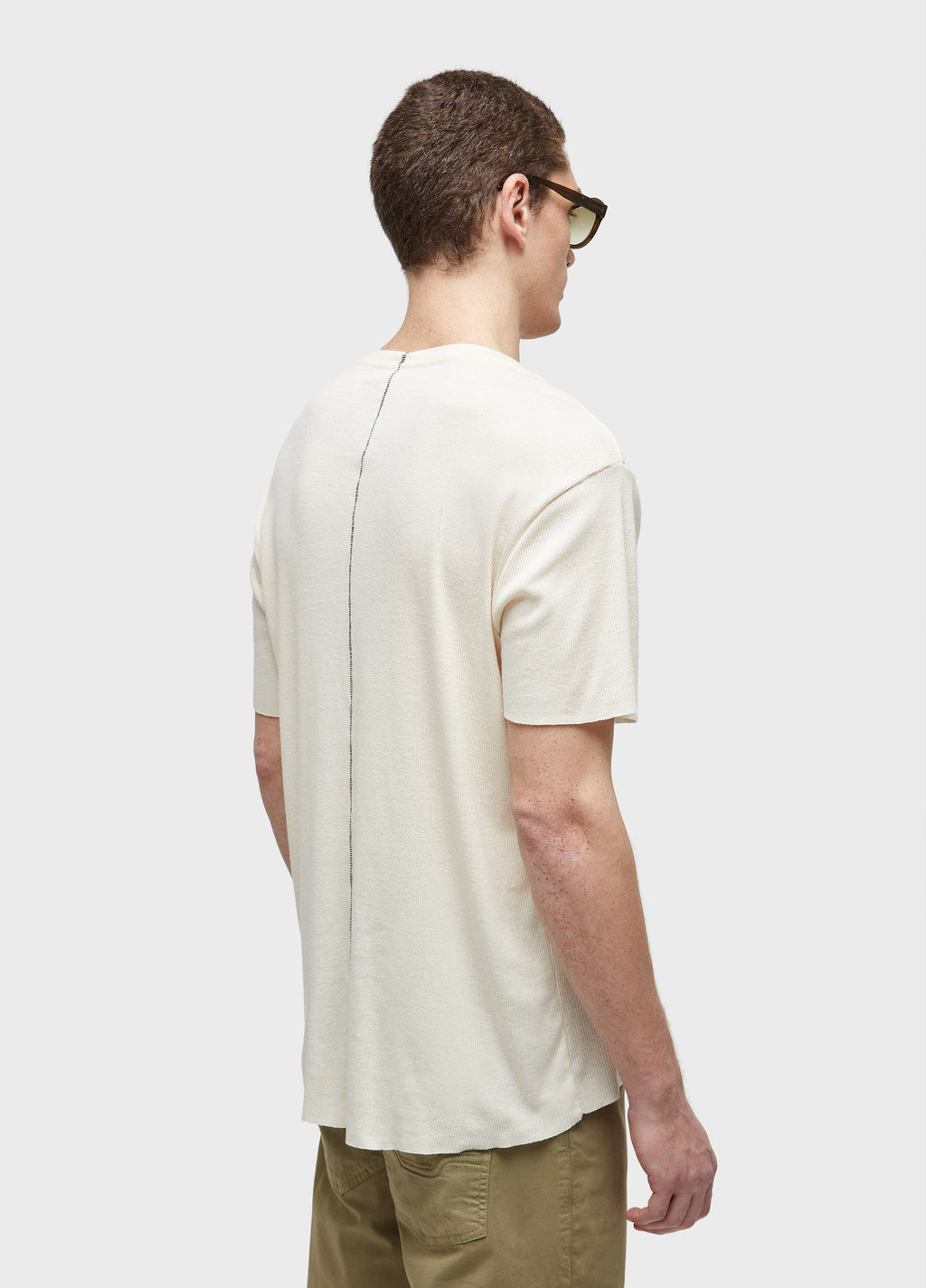 LIGHT RIBBED SHORT SLEEVE T-SHIRT