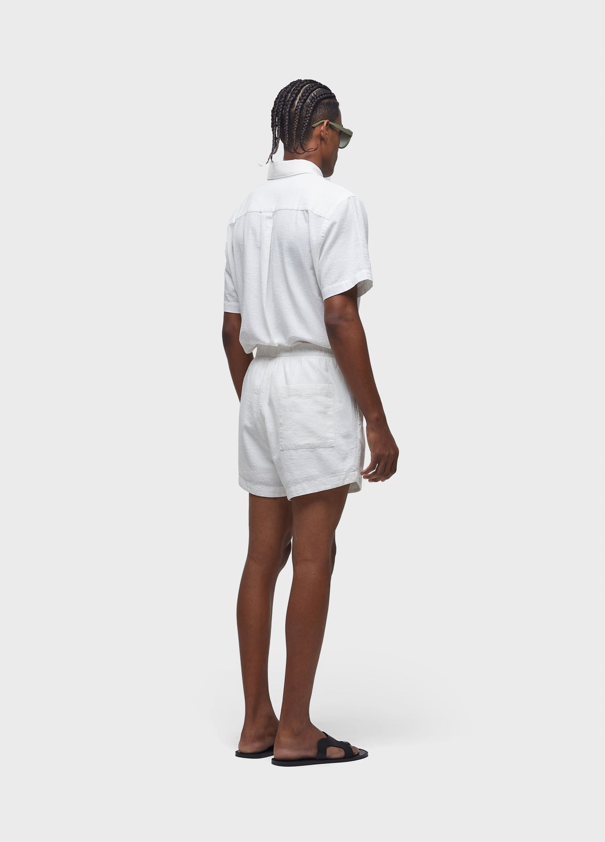 PAJAMAS SHORTS WITH TEXTURED COTTON