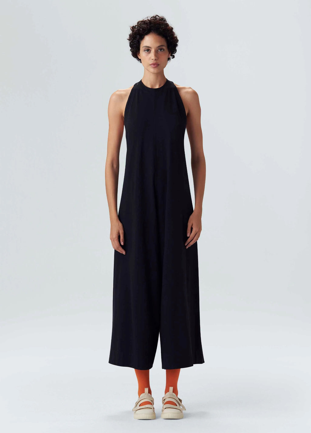 DEEP-CUT RACERBACK JUMPSUIT