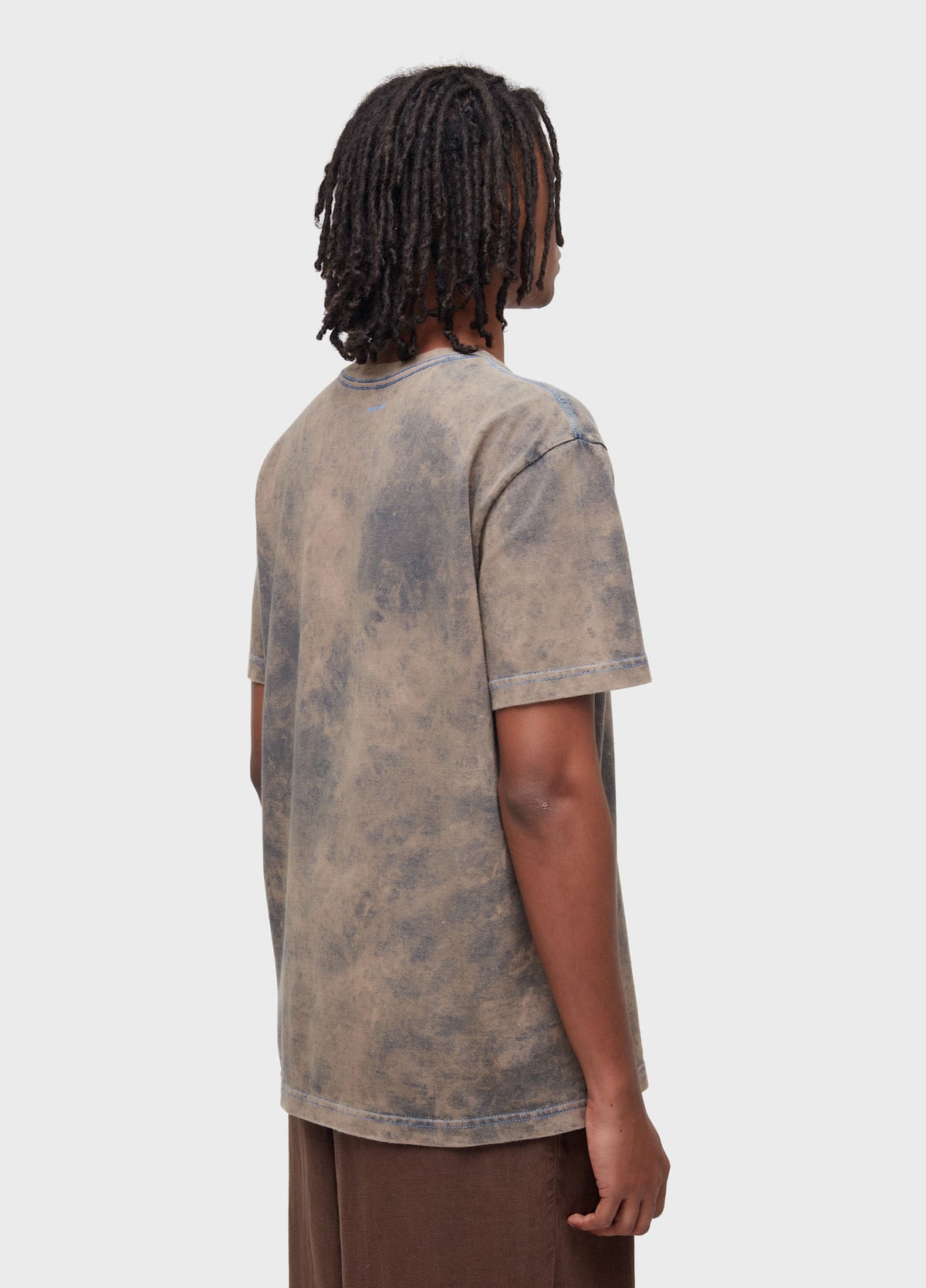 ACID RUST CONTRAST STITCH SHORT SLEEVE T-SHIRT