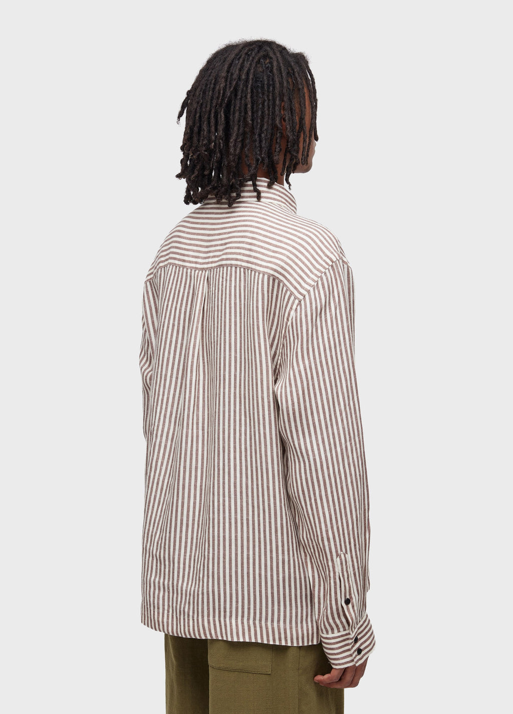 Camisa Over Brun Stripes Off-White/Marrom – Osklen – foto 4
