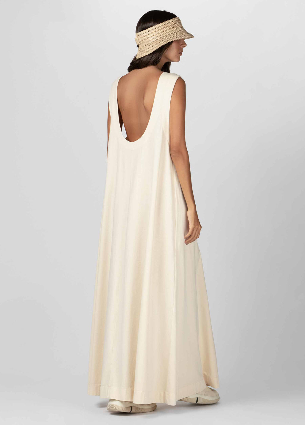 PLEATED SLEEVELESS DRESS