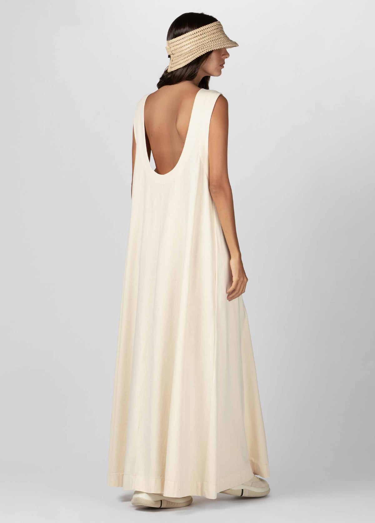 PLEATED SLEEVELESS DRESS