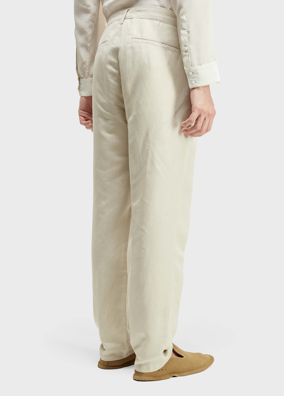 FLUID TAILORED LINEN TROUSERS