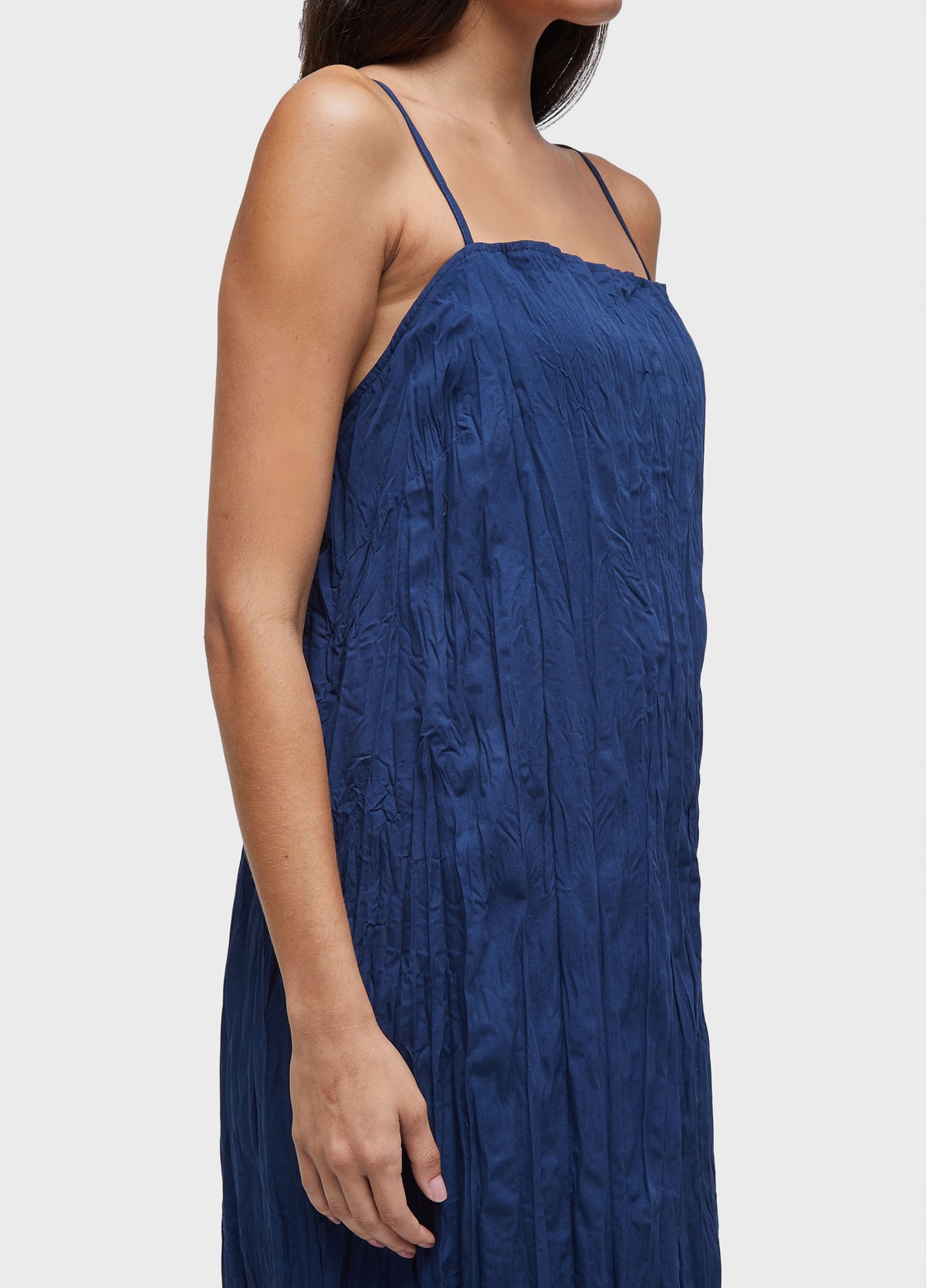 PLEATED MIDI DRESS