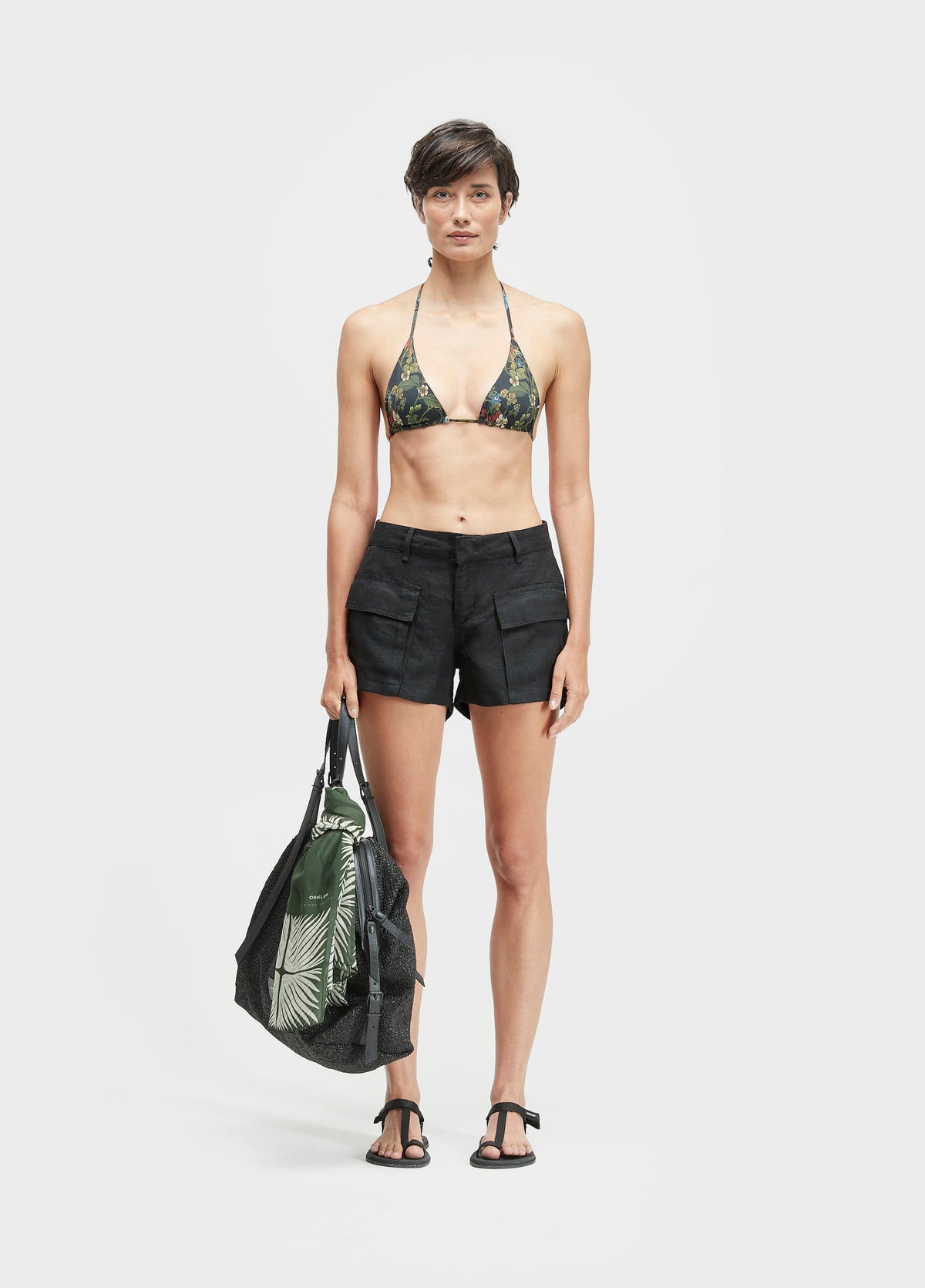 SHORT BOLSOS LINEN