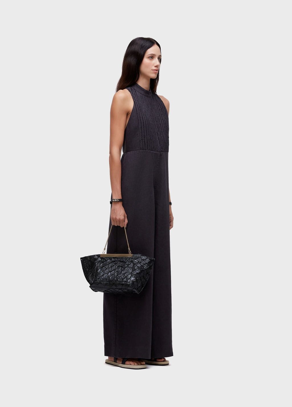 SLEEVELESS SMOKING BIAS JUMPSUIT