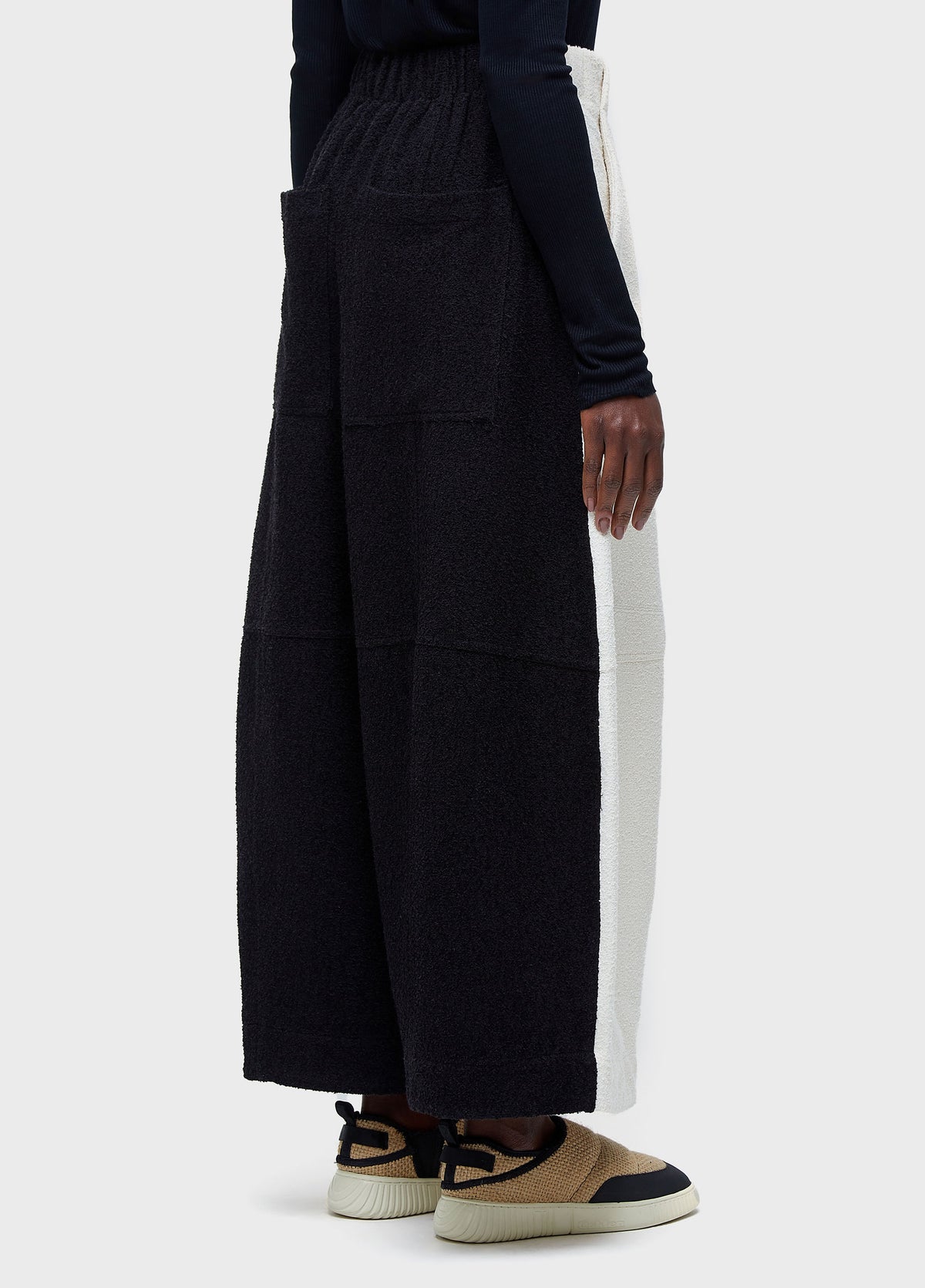 TERRY CLOTH CUT-OUT PANTS