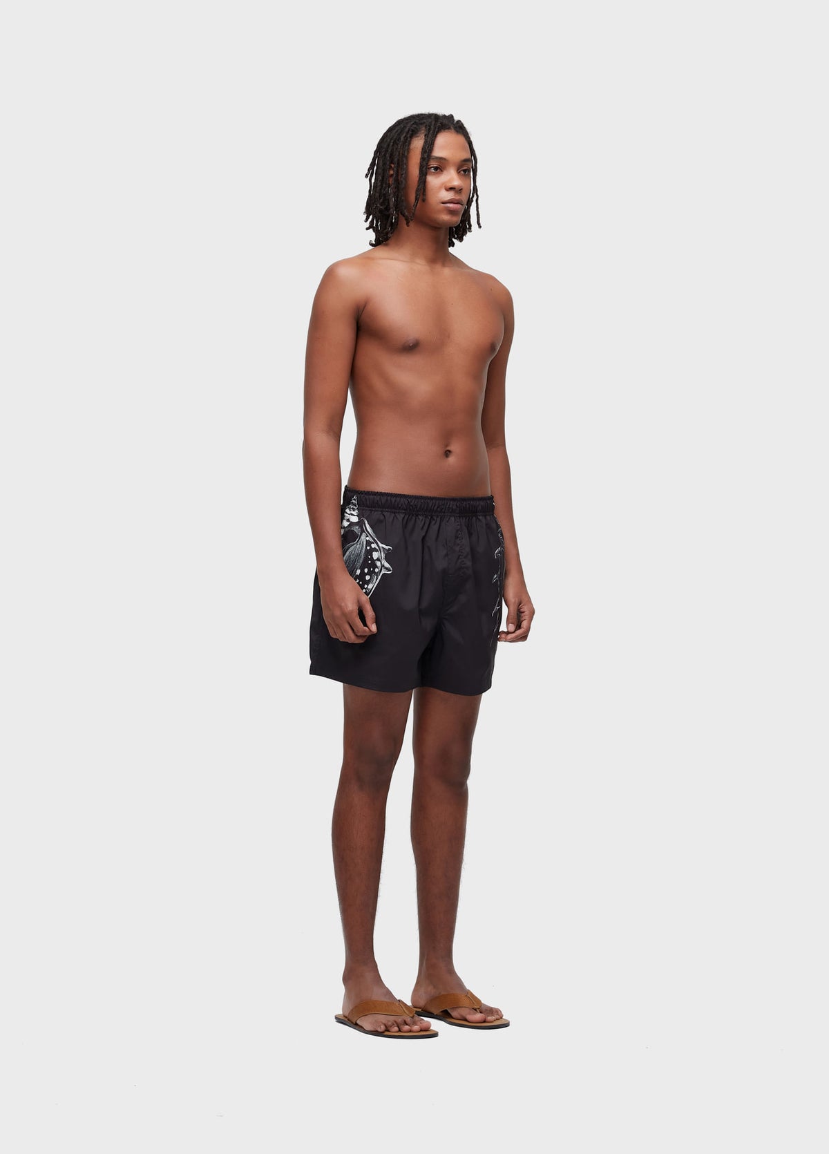Beach Short Dark Shell Preto/Off-White – Osklen – foto 6