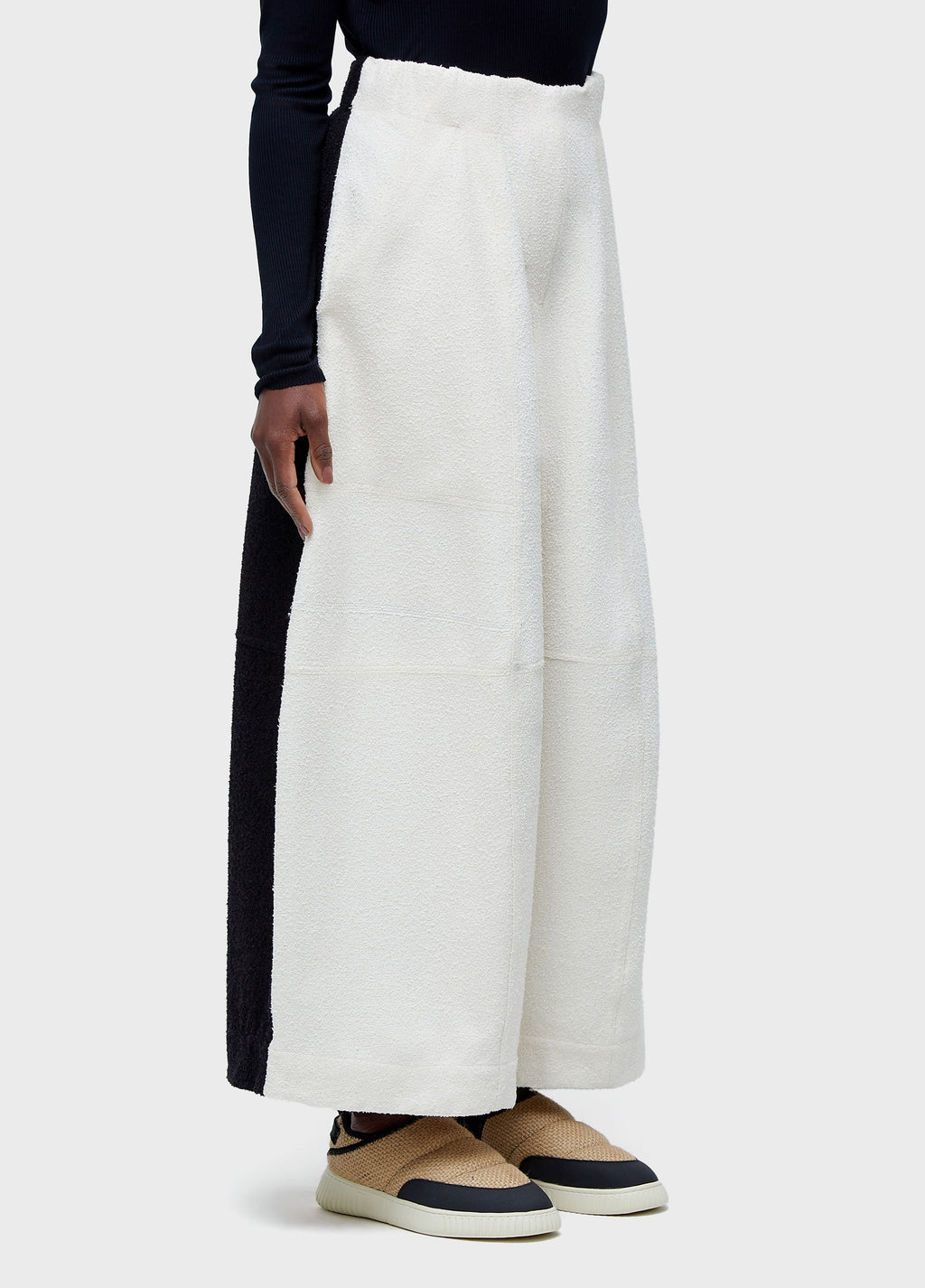 TERRY CLOTH CUT-OUT PANTS