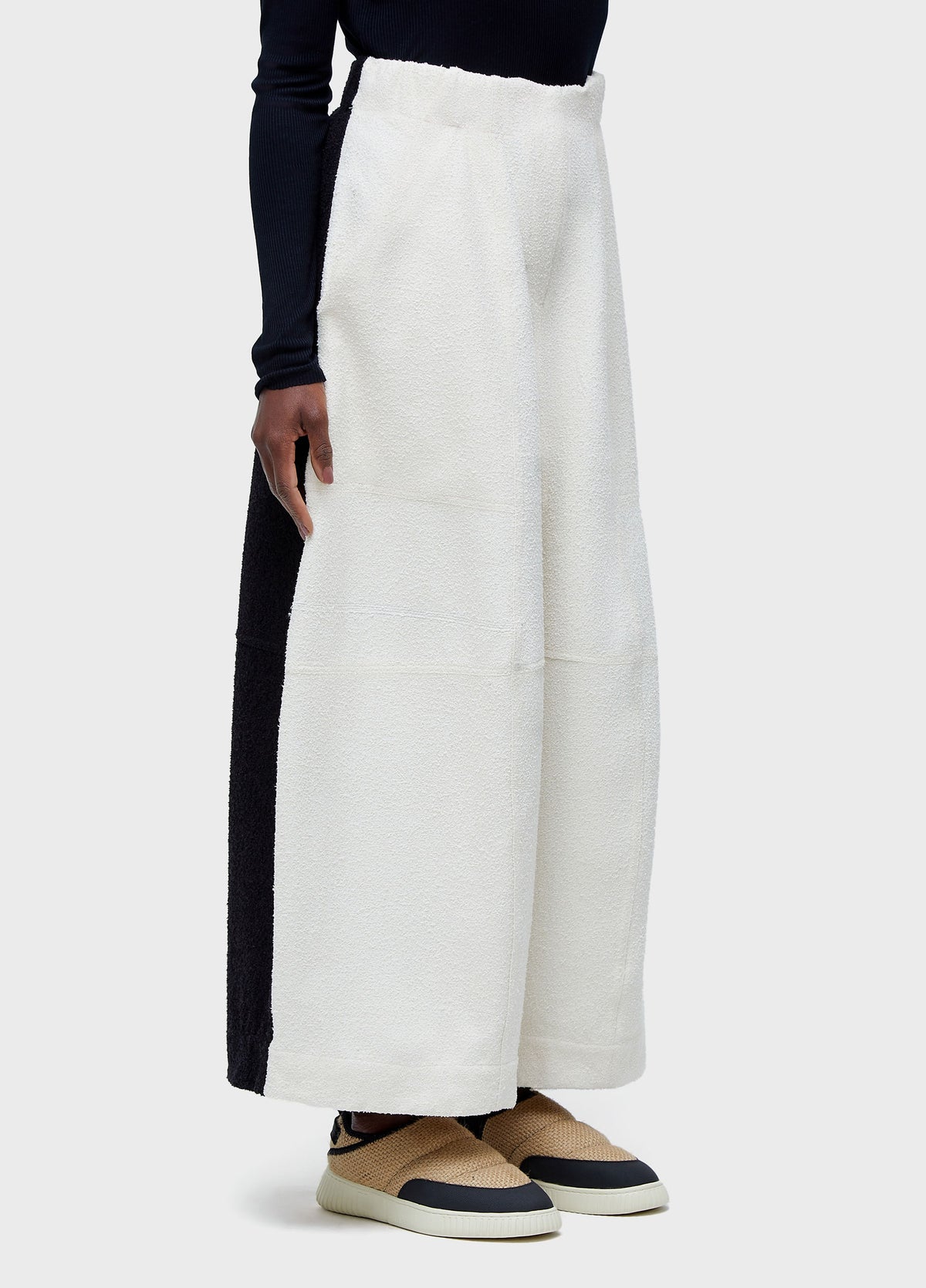 TERRY CLOTH CUT-OUT PANTS