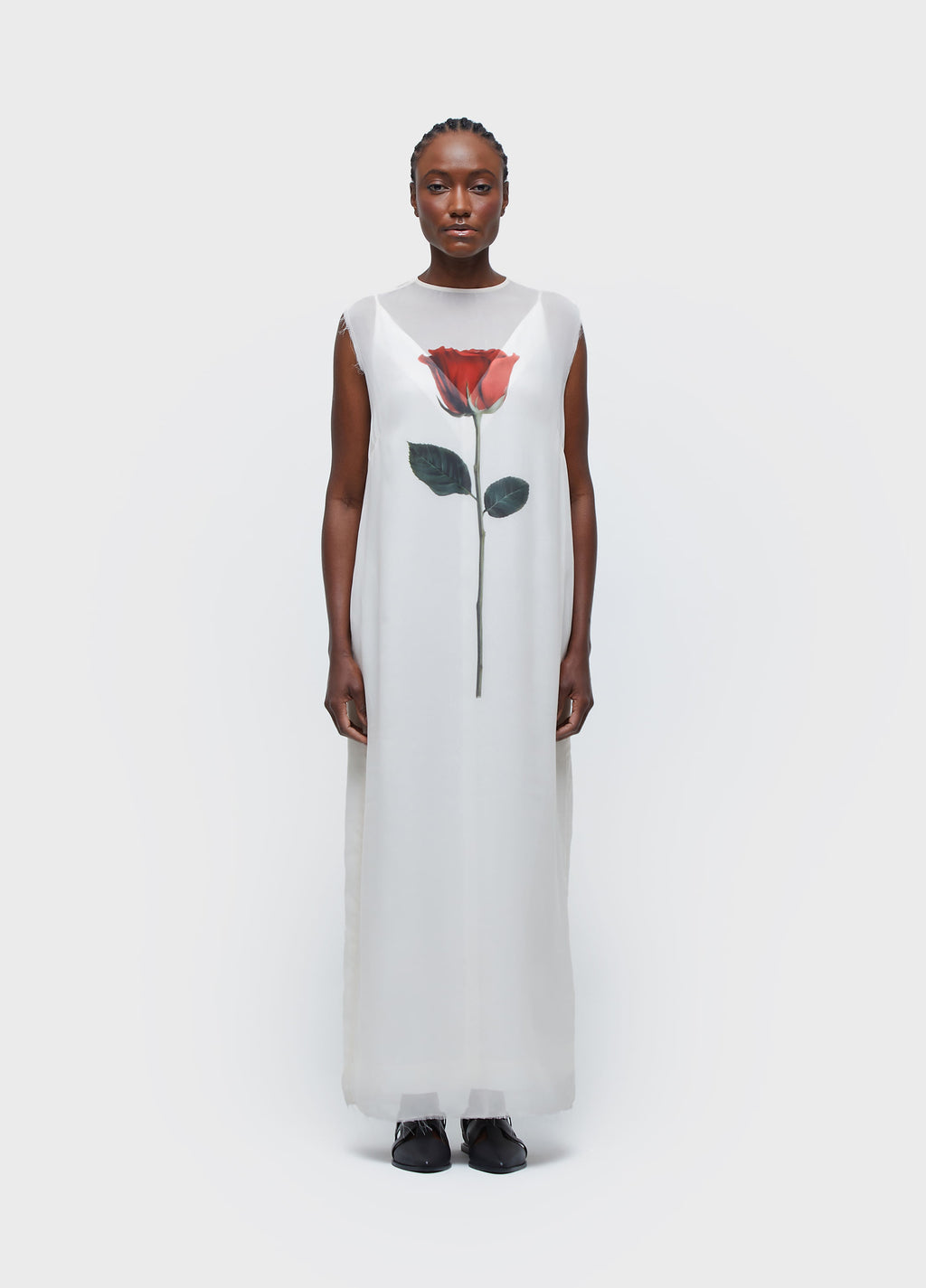 ROSE LIGHT LONG SLEEVELESS DRESS