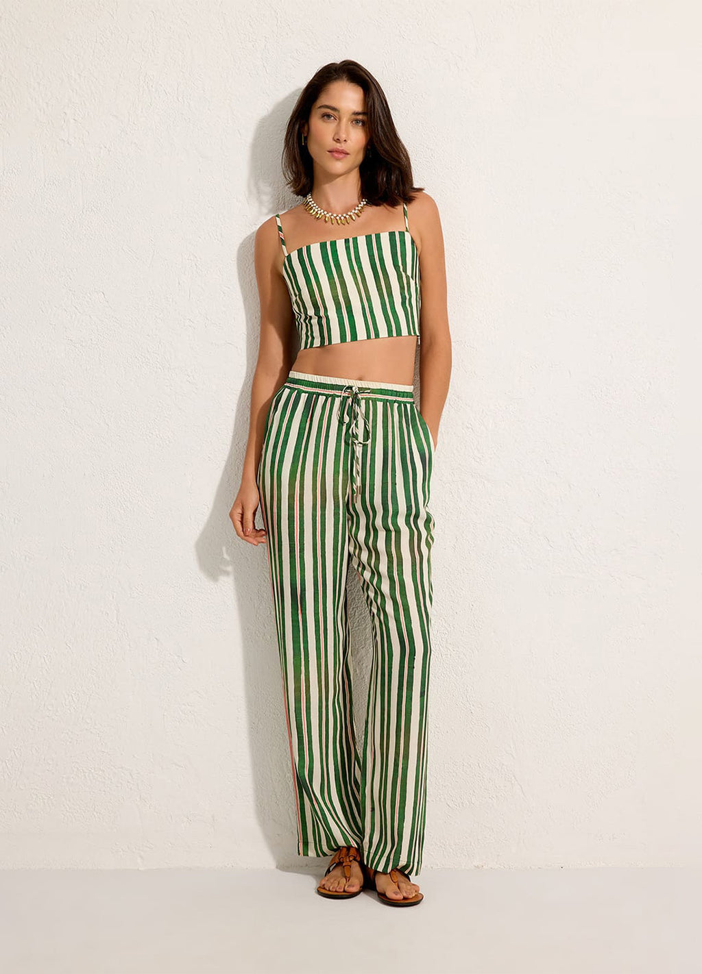 STRAIGHT LEG PANTS ELASTIC WAIST