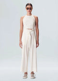 PLEATED LINEN TROUSERS