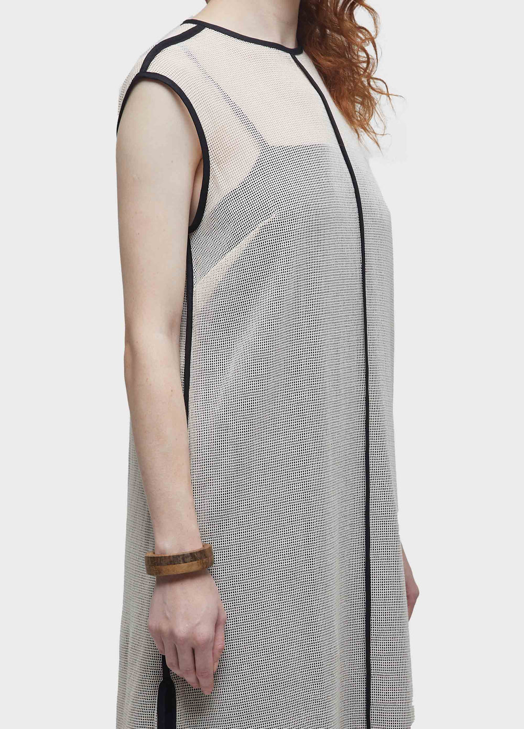 BIAS MESH DRESS