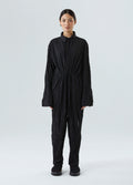 LONG SLEEVE WRINKLED TRICOLINE JUMPSUIT