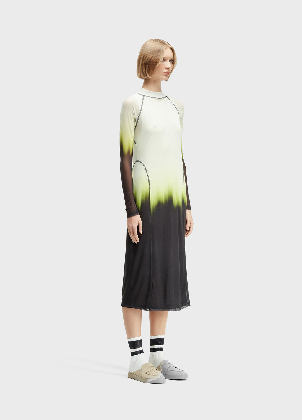 VESTIDO TULE BLURRED NEON