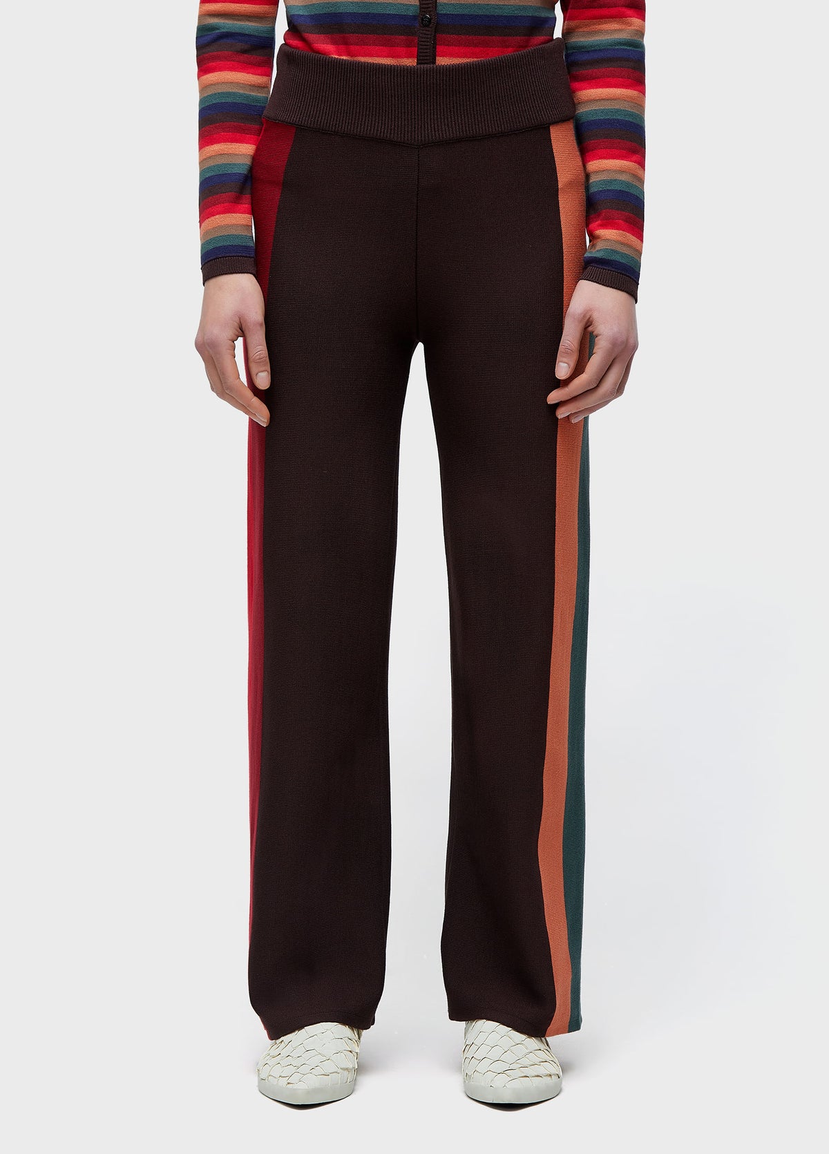COLORFUL KNITTED STRIPES PANTS