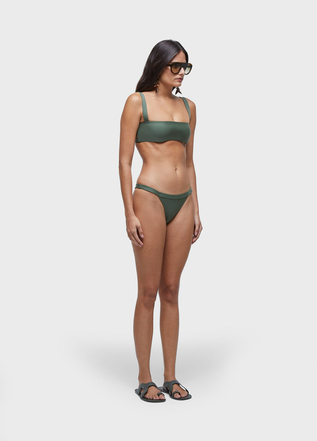 STRAIGHT BIKINI TOP WITH CROSSED BACK