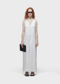 SLEEVELESS V-NECK VEST JUMPSUIT