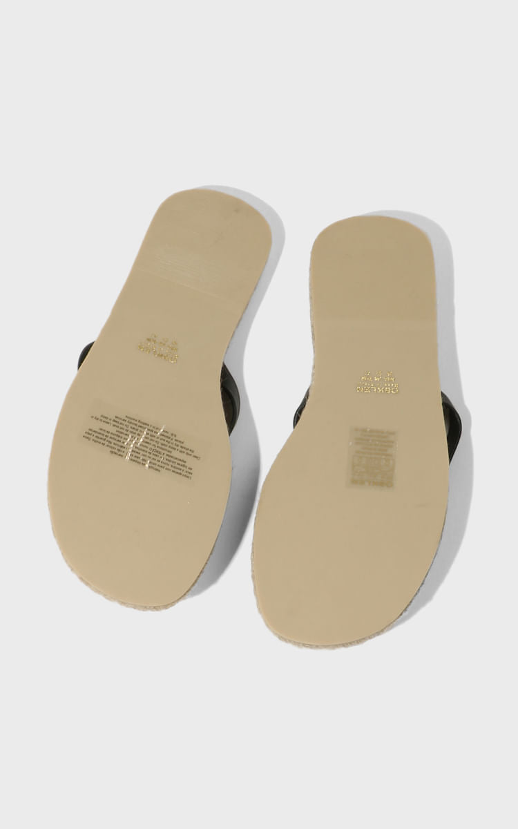 FLAT SANDAL ROPE LEATHER EBASICS