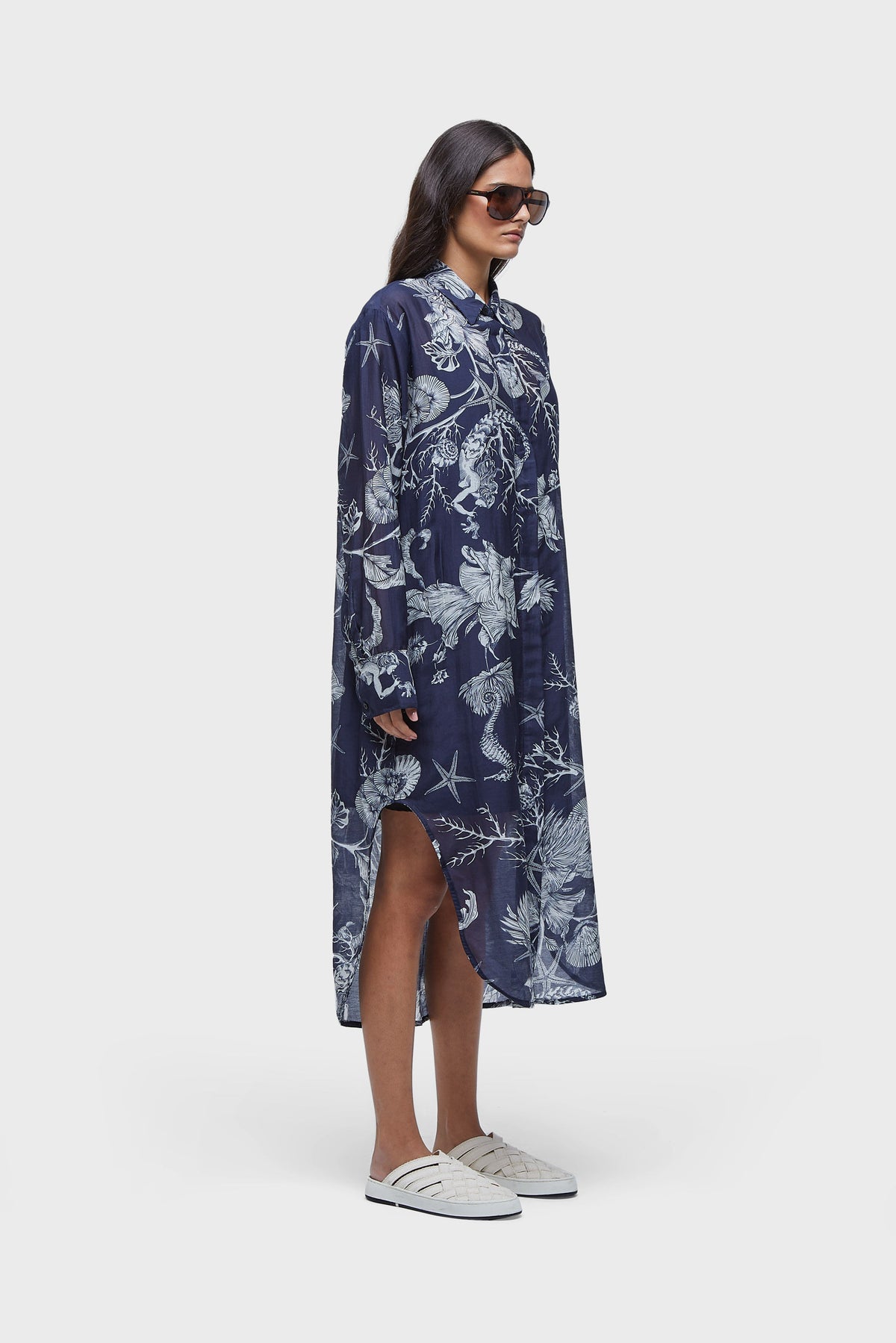 OCEAN BLUE SHIRT DRESS
