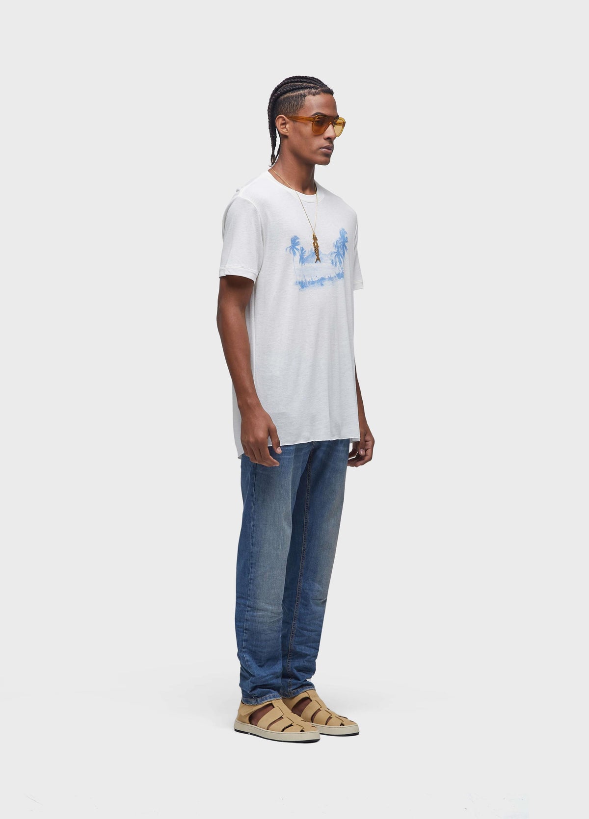 LIGHT LINEN LANDSCAPE SHORT SLEEVE T-SHIRT