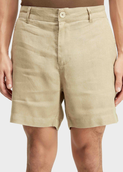 PURE LINEN TAILORED SHORTS