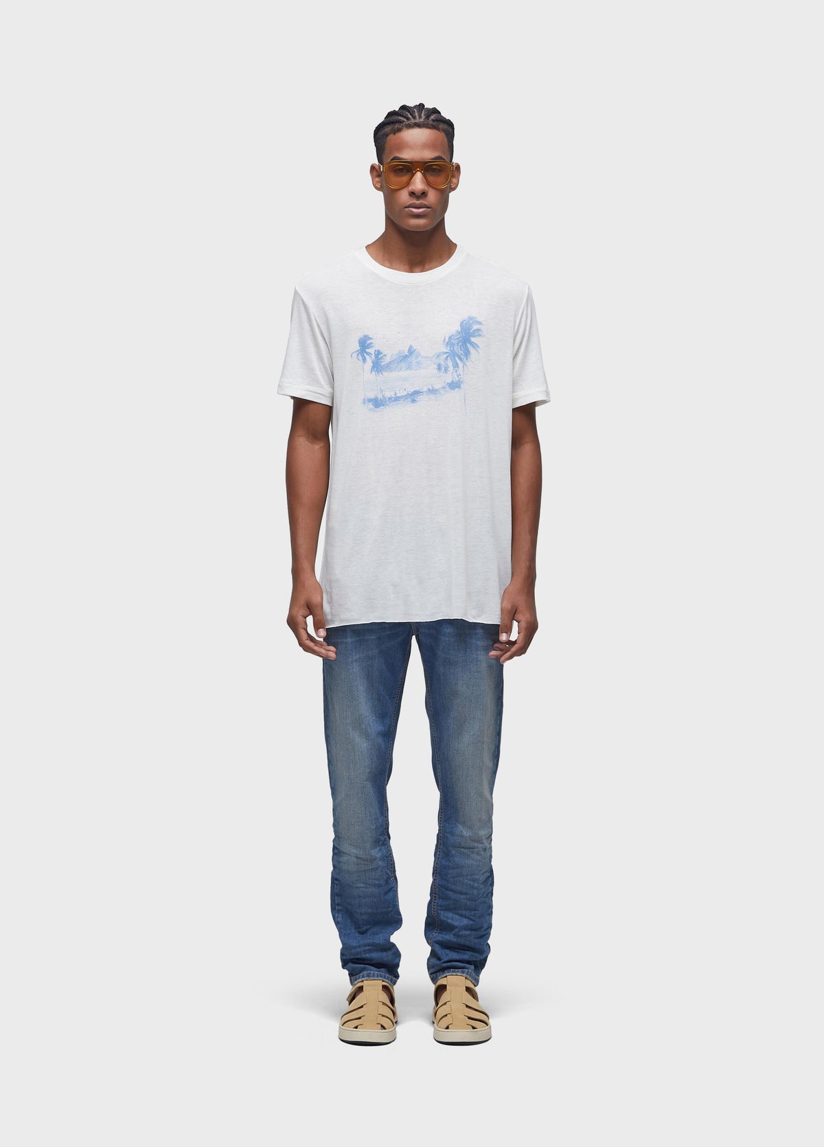 LIGHT LINEN LANDSCAPE SHORT SLEEVE T-SHIRT